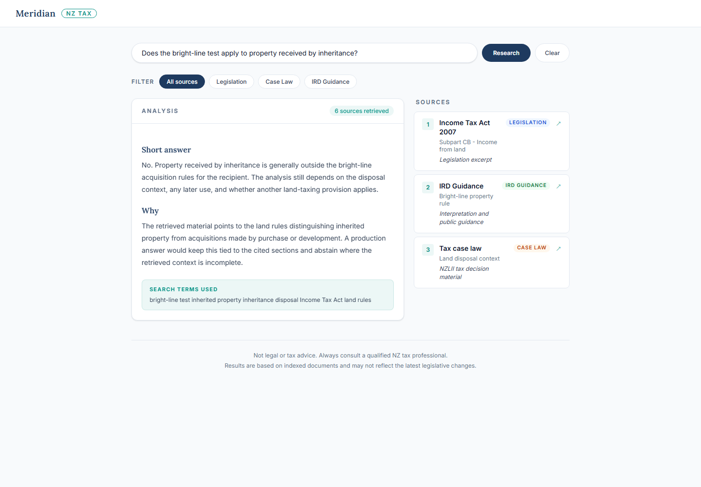 Cited research workflow